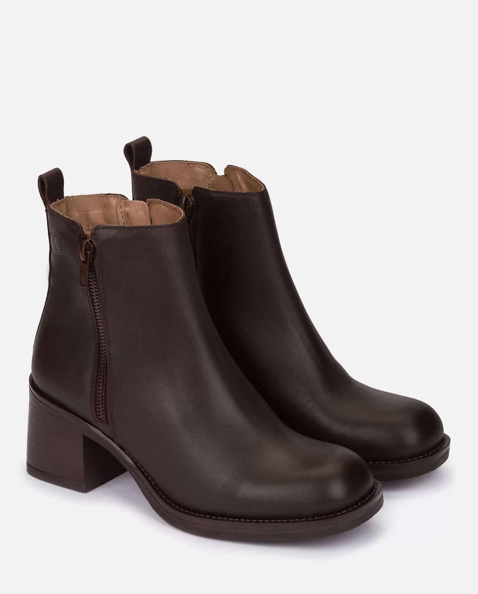 Ankle Boots^Yokono Heeled Ankle Boot LANDAS-002 Brown