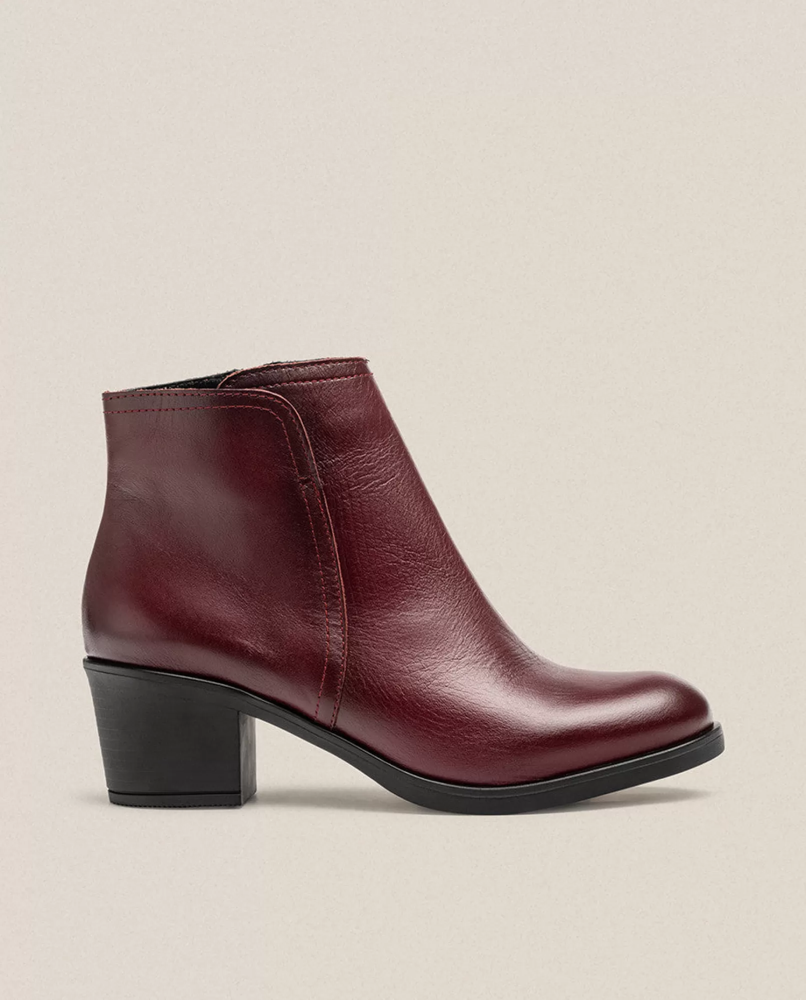 Ankle Boots^Yokono Heeled Ankle Boot LILLE-016 Burgundy