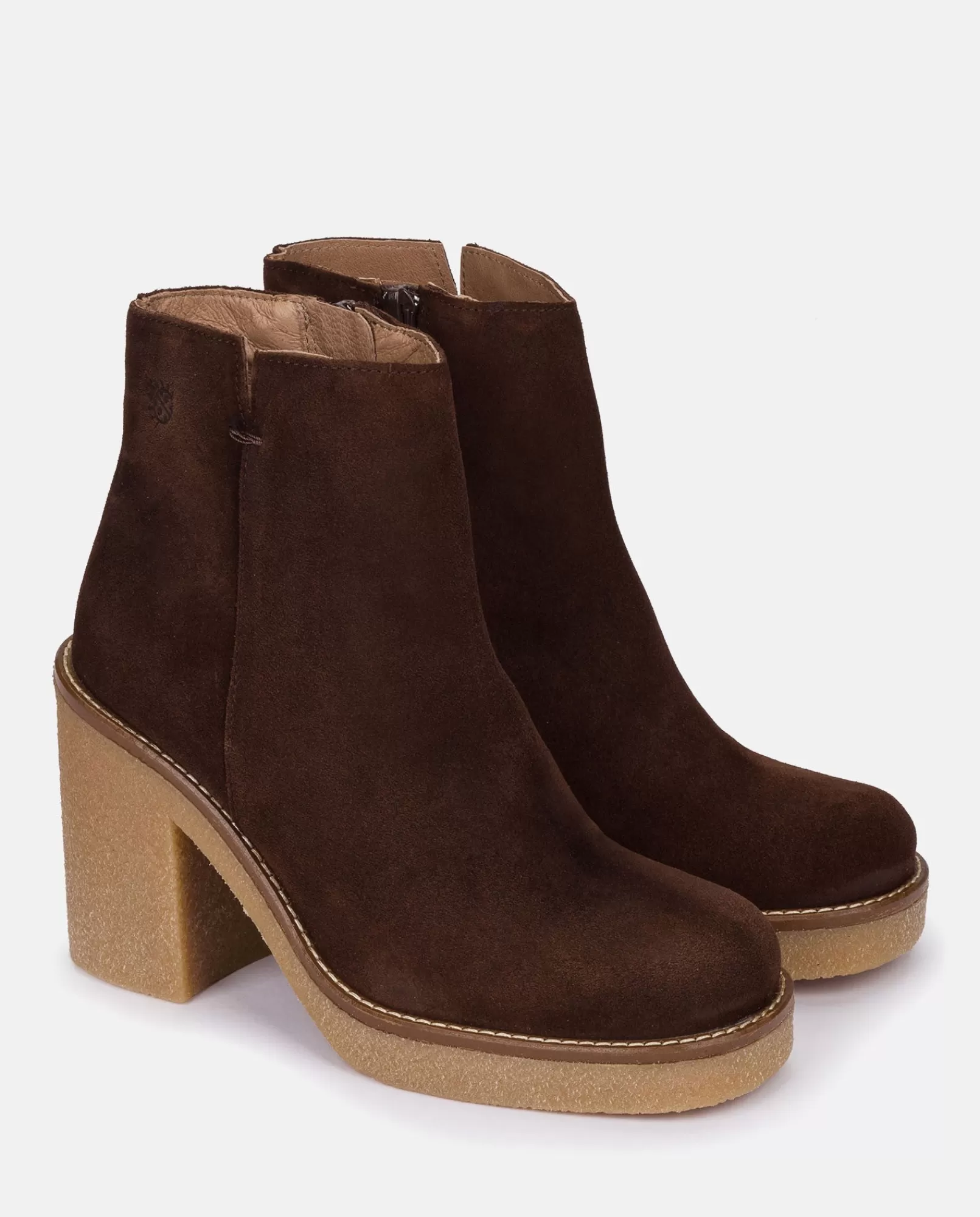 Ankle Boots^Yokono Heeled Ankle Boots GELA-001 Brown