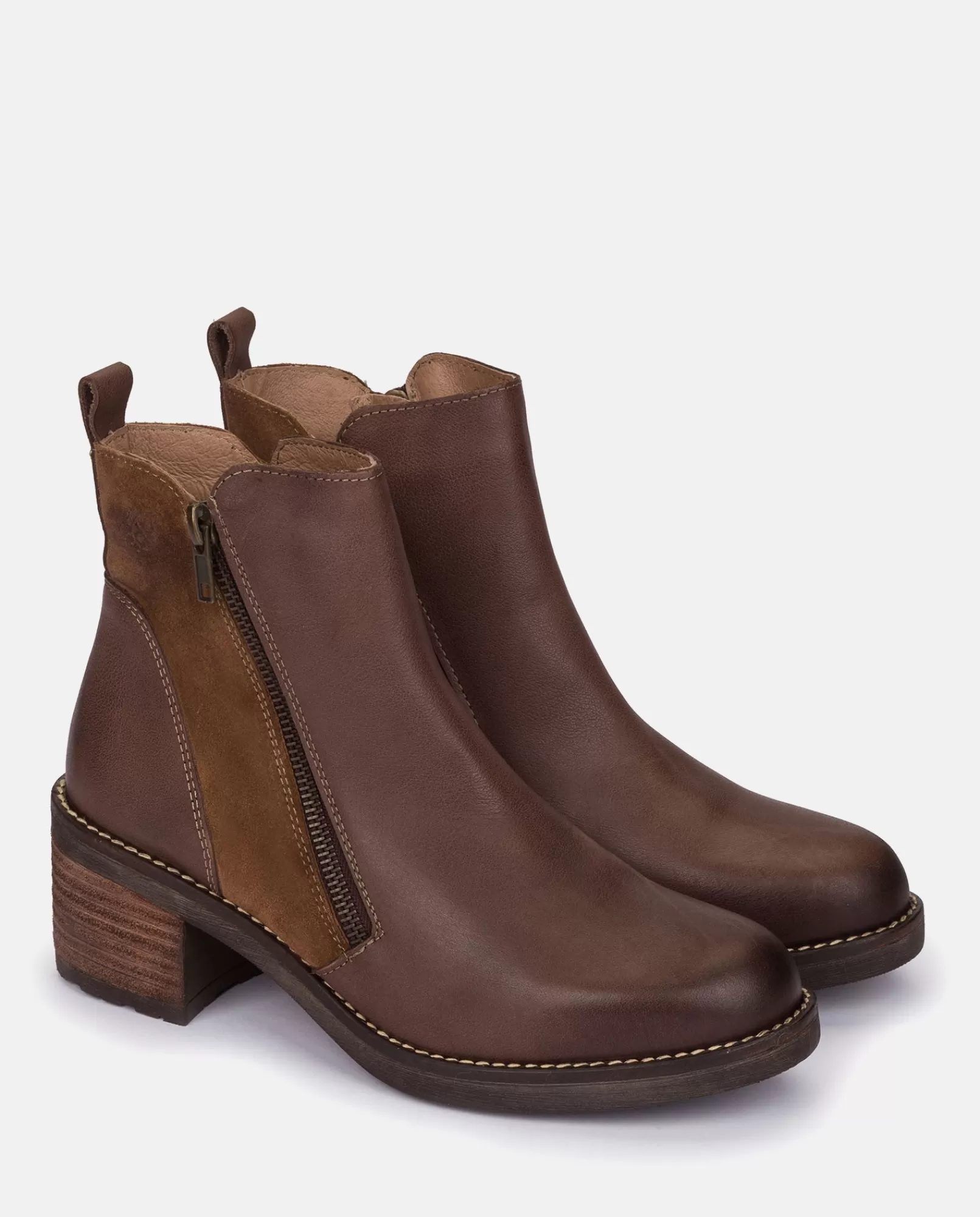 Ankle Boots^Yokono Heeled Ankle Boots MESINA-002 Brown