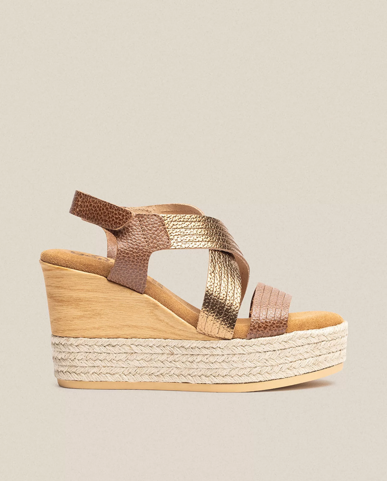 Wedge Sandals^Yokono Sandalia De Cuña Mey 003 Marron