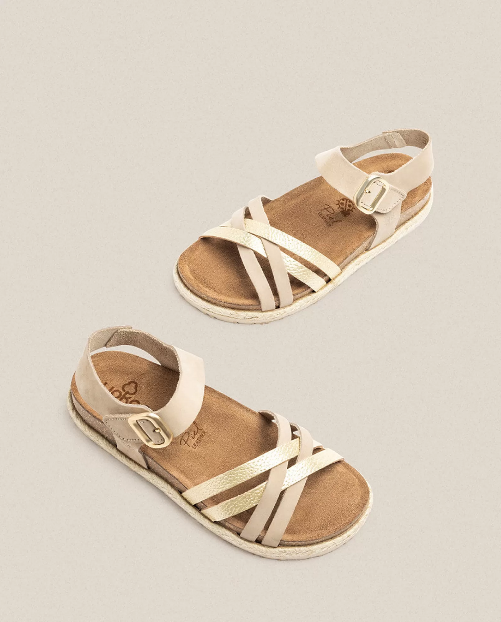 Flat Sandals^Yokono Sandalia Plana Arena 001 Beige