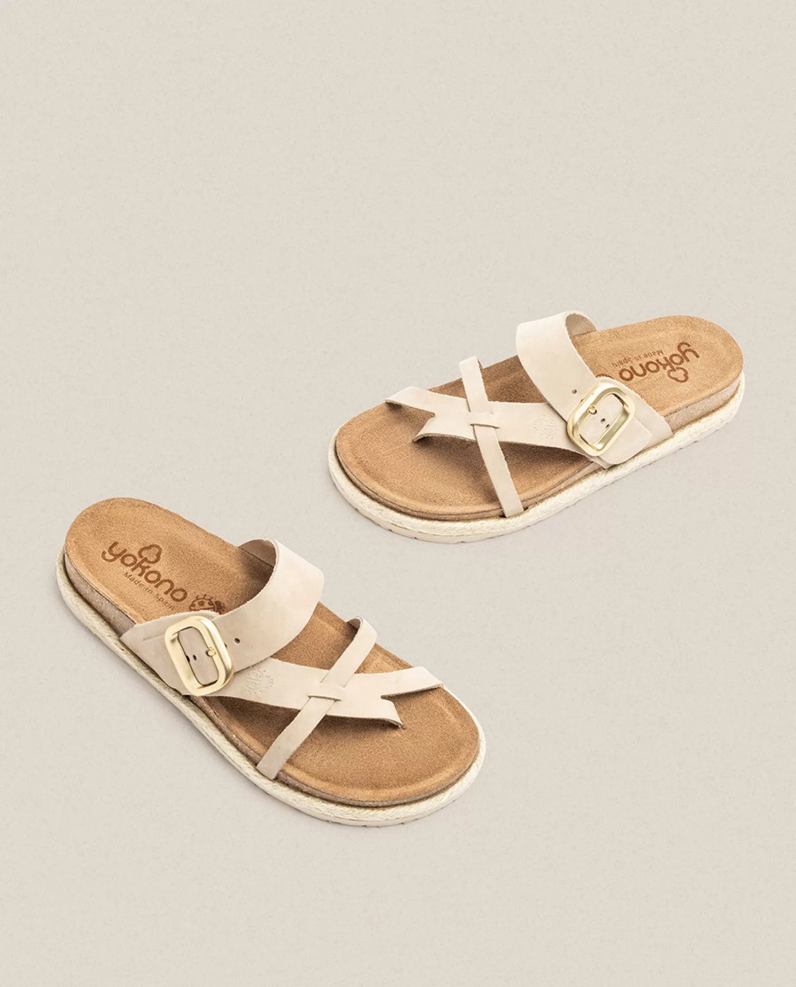 Flat Sandals^Yokono Sandalia Plana Arena 003 Beige