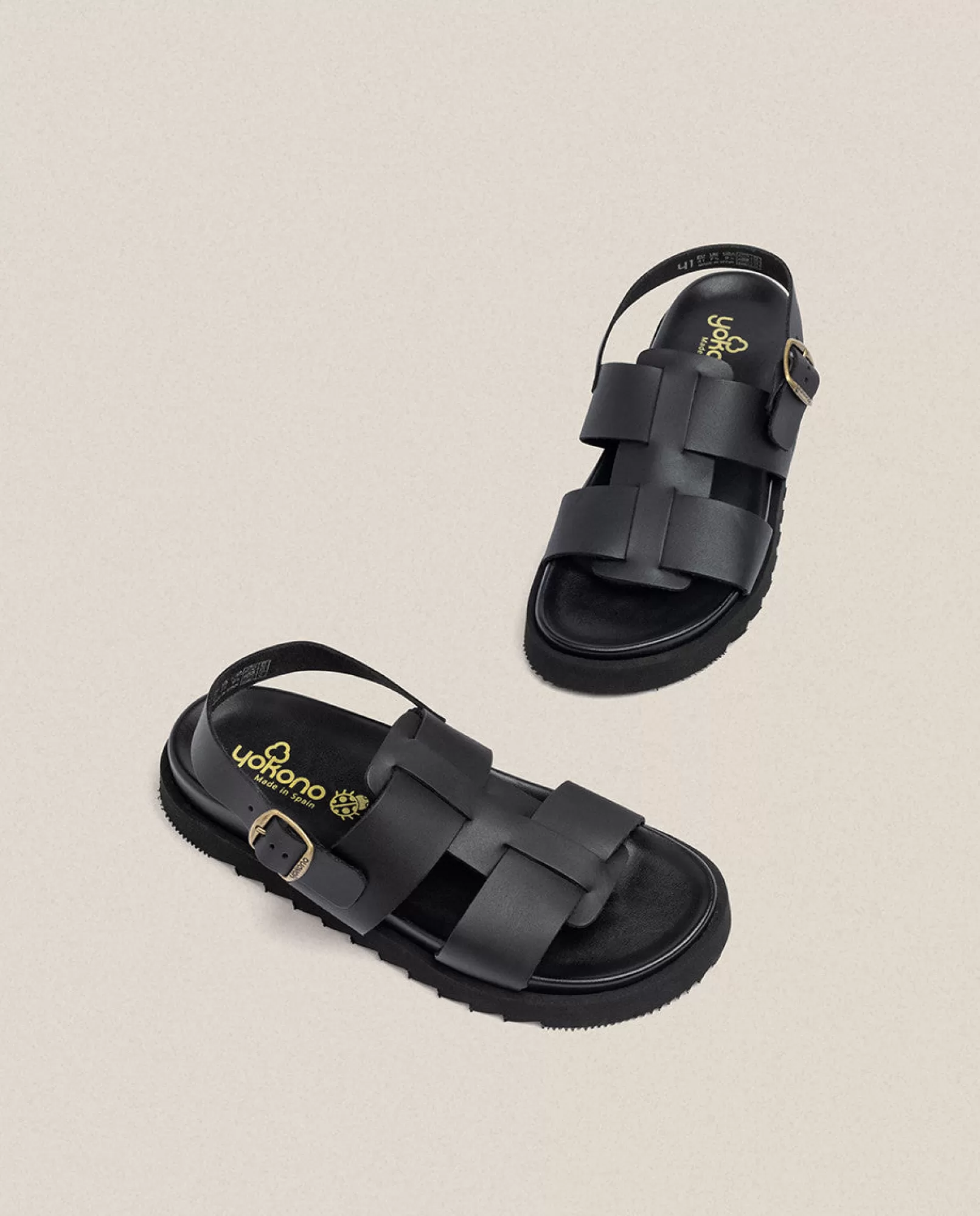 Sandals^Yokono Sandalia Plana Man 002 Negro