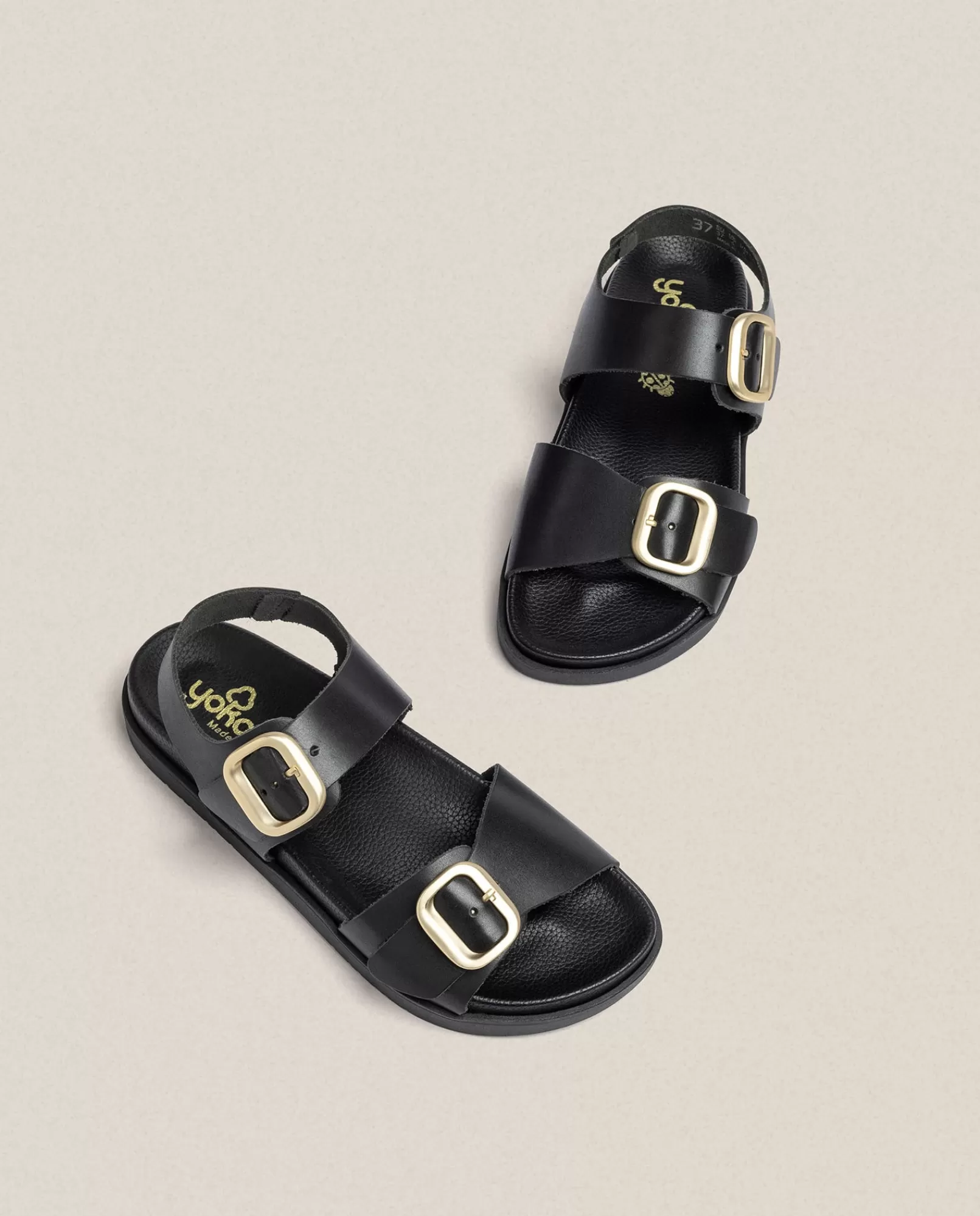 Flat Sandals^Yokono Sandalia Plana Morena 002 Negro