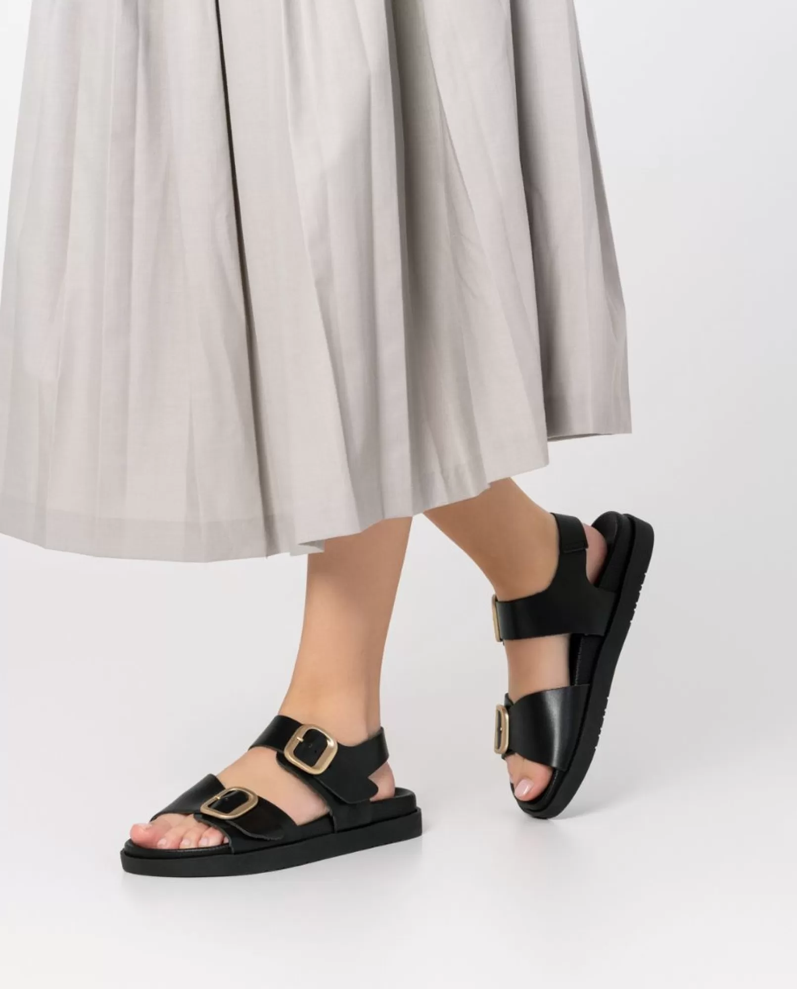 Flat Sandals^Yokono Sandalia Plana Morena 002 Negro