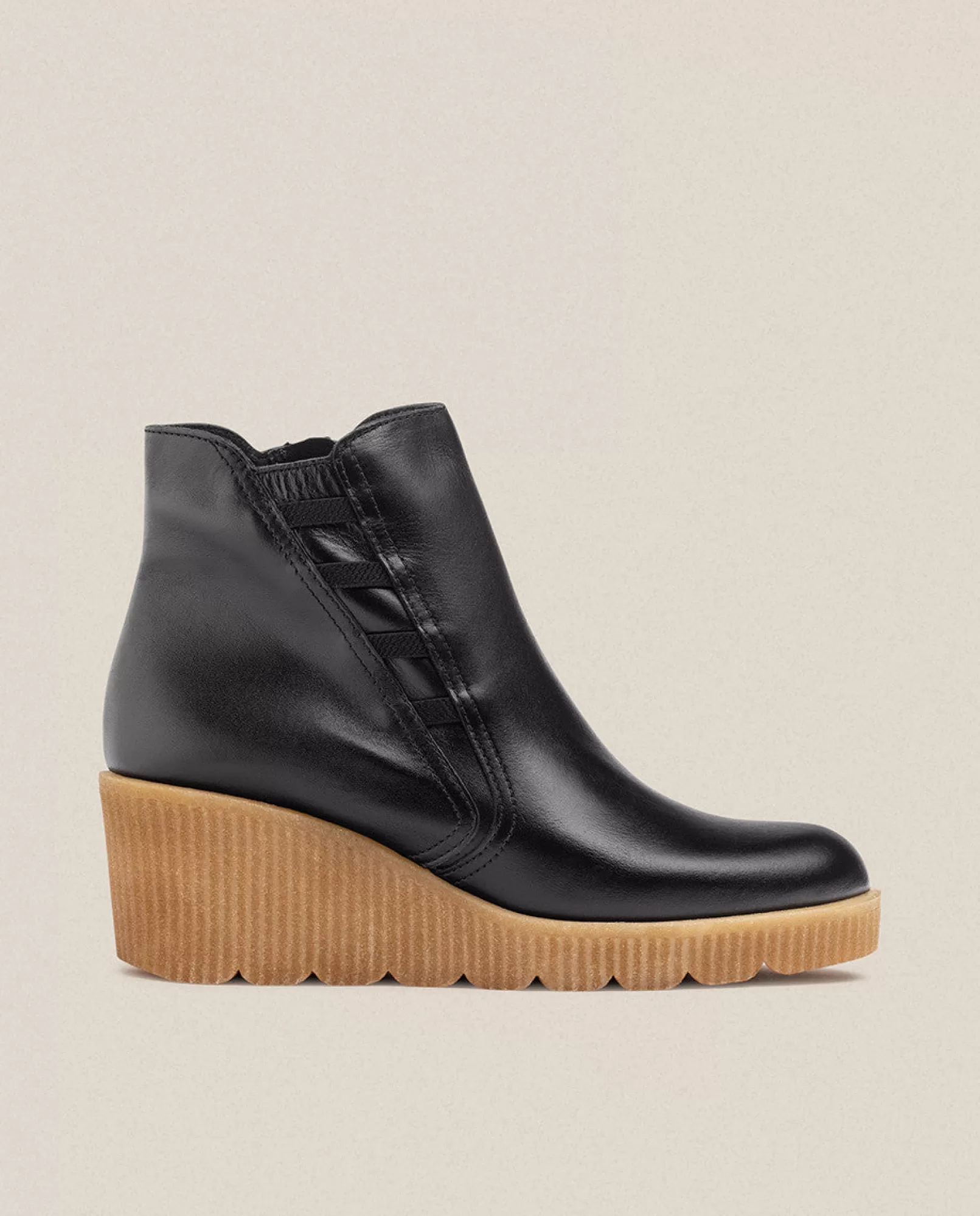 Ankle Boots^Yokono Wedge Ankle Boot MADONA-006 Black