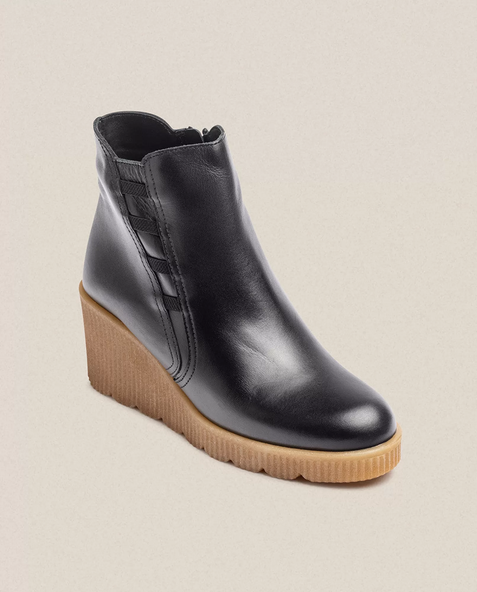 Ankle Boots^Yokono Wedge Ankle Boot MADONA-006 Black