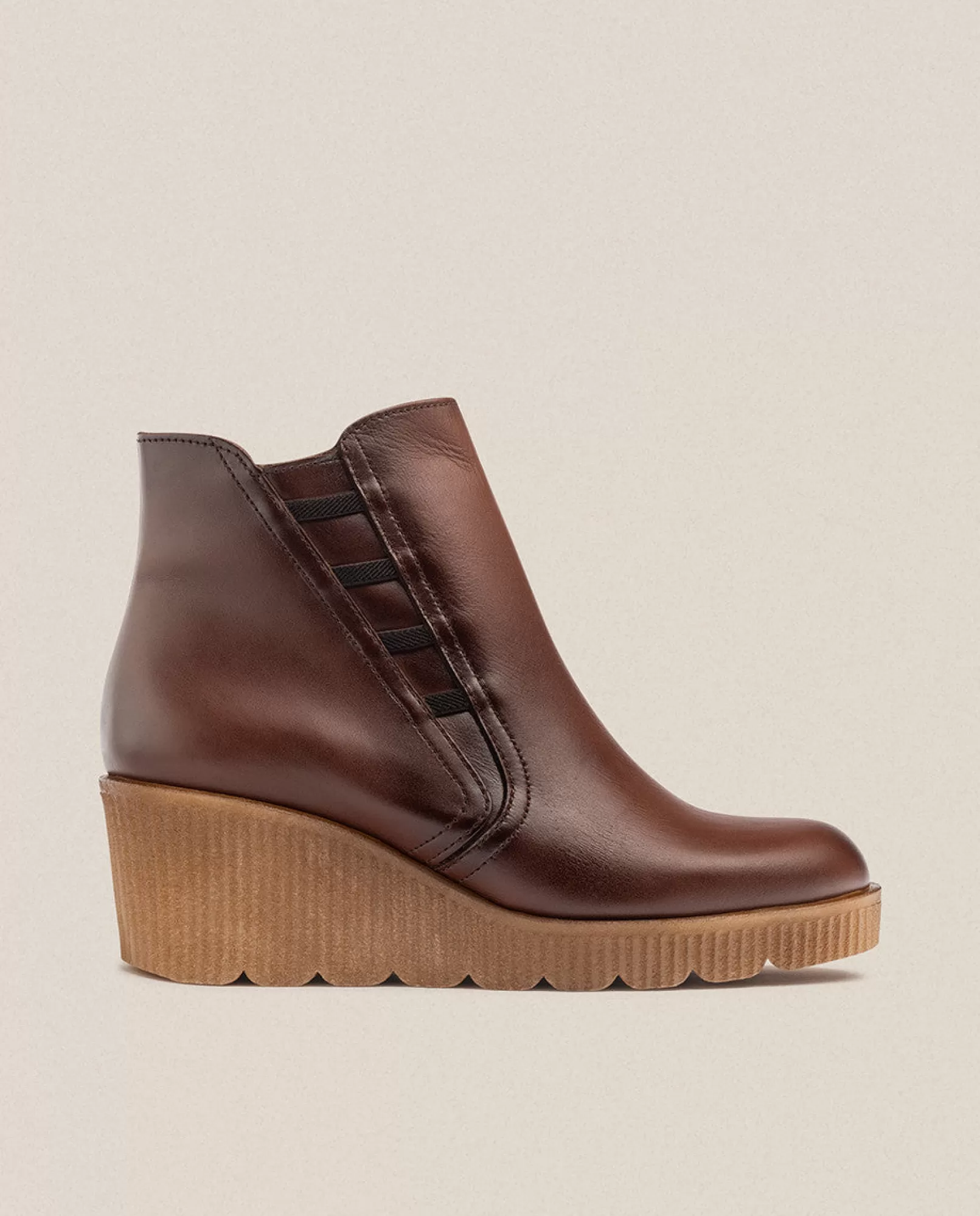 Ankle Boots^Yokono Wedge Ankle Boot MADONA-006 Brown