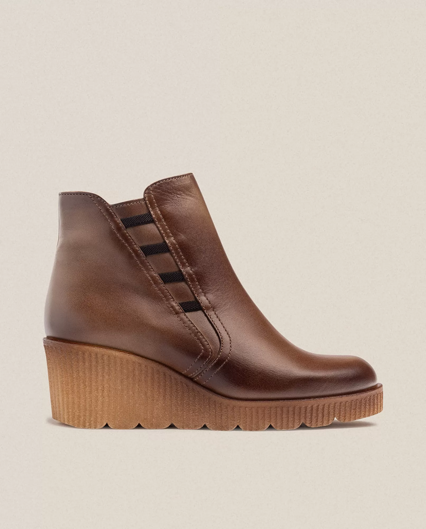 Ankle Boots^Yokono Wedge Ankle Boot MADONA-006 Brown