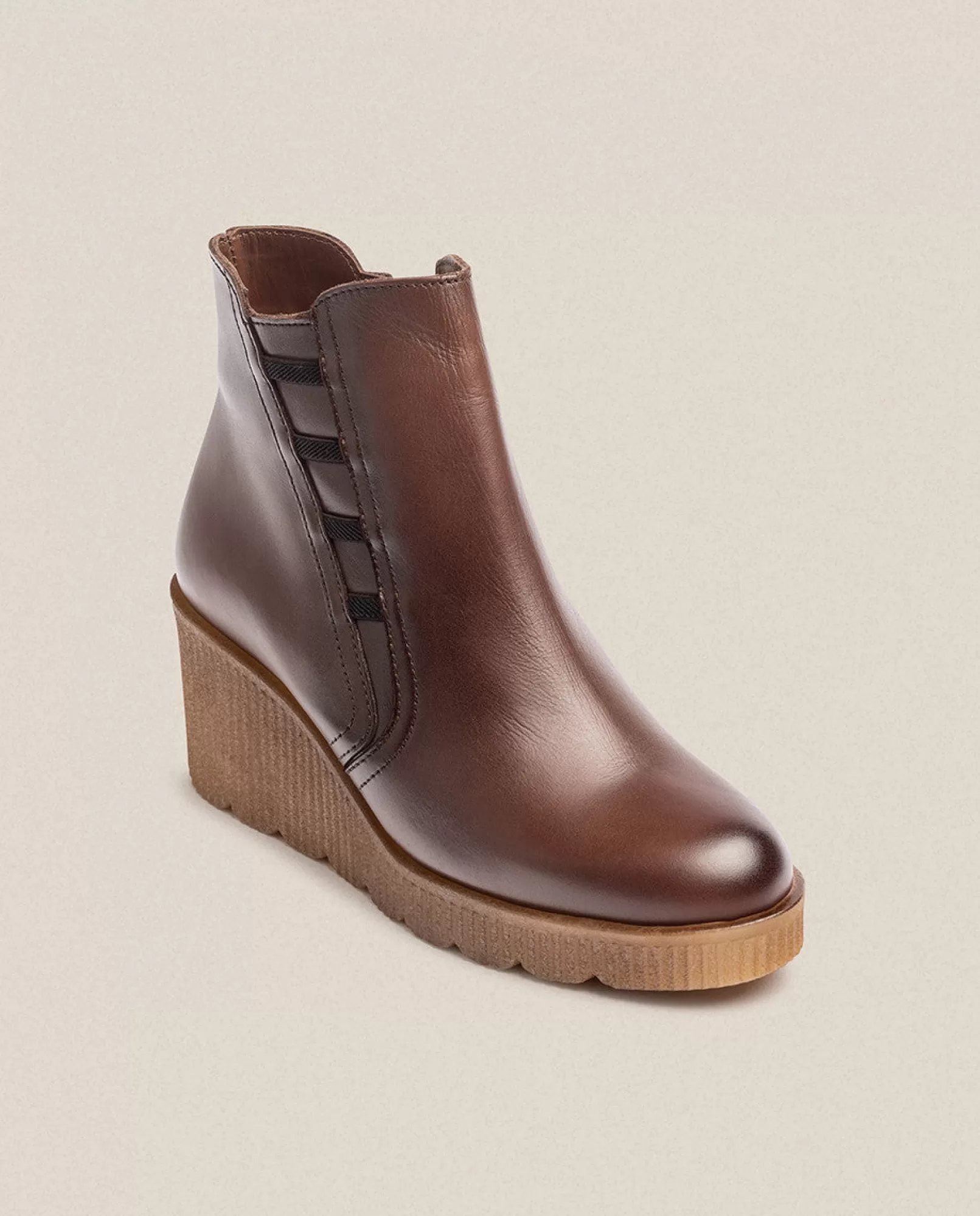 Ankle Boots^Yokono Wedge Ankle Boot MADONA-006 Brown