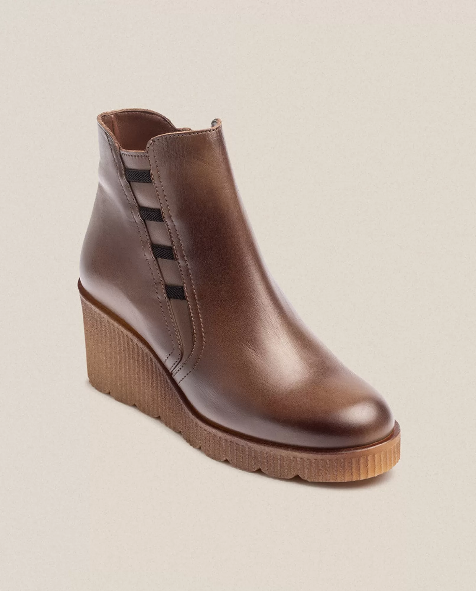 Ankle Boots^Yokono Wedge Ankle Boot MADONA-006 Brown