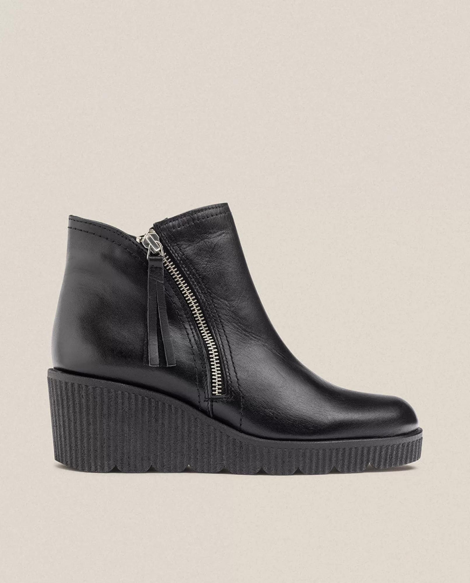 Ankle Boots^Yokono Wedge Ankle Boot MADONA-007 Black