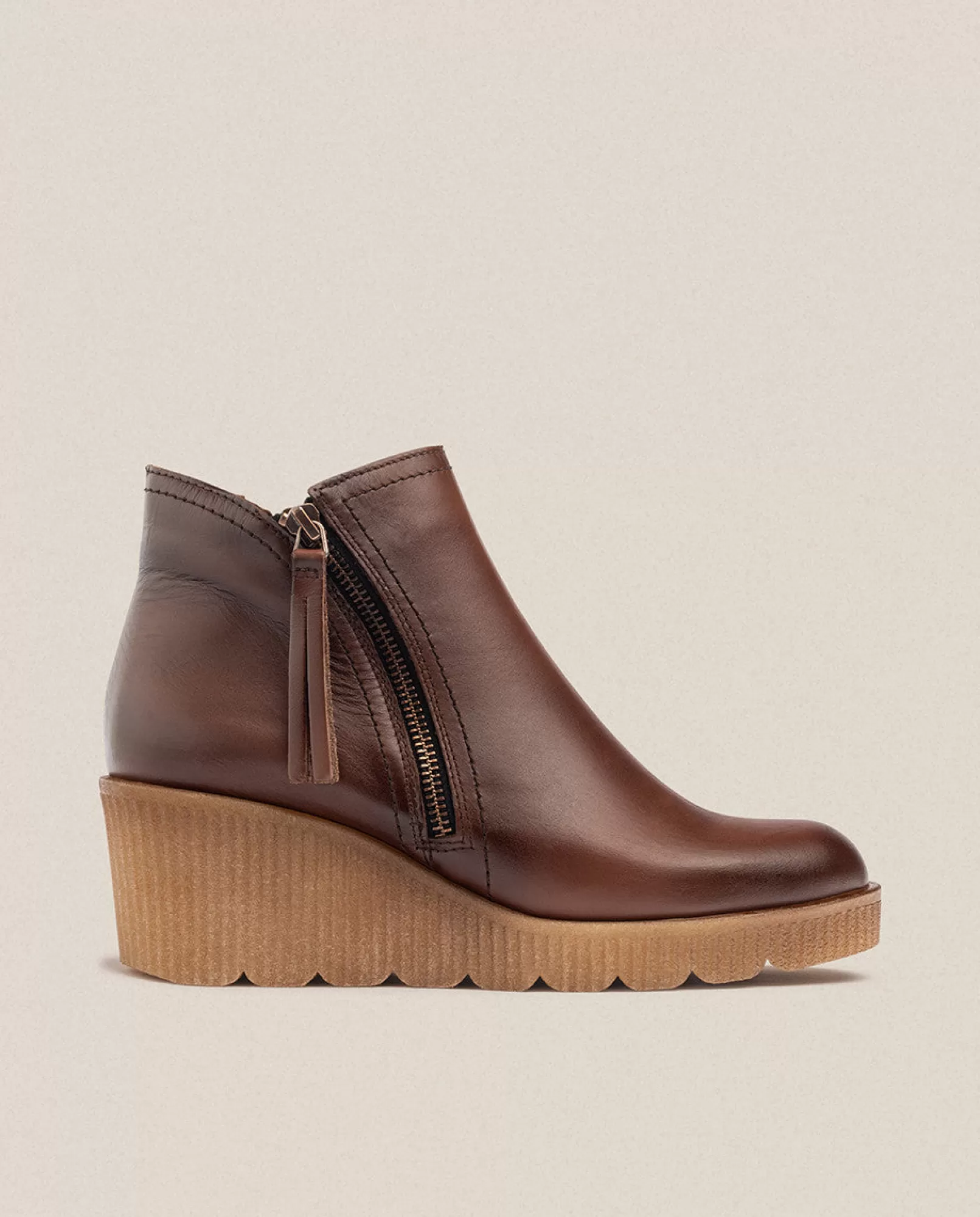 Ankle Boots^Yokono Wedge Ankle Boot MADONA-007 Brown