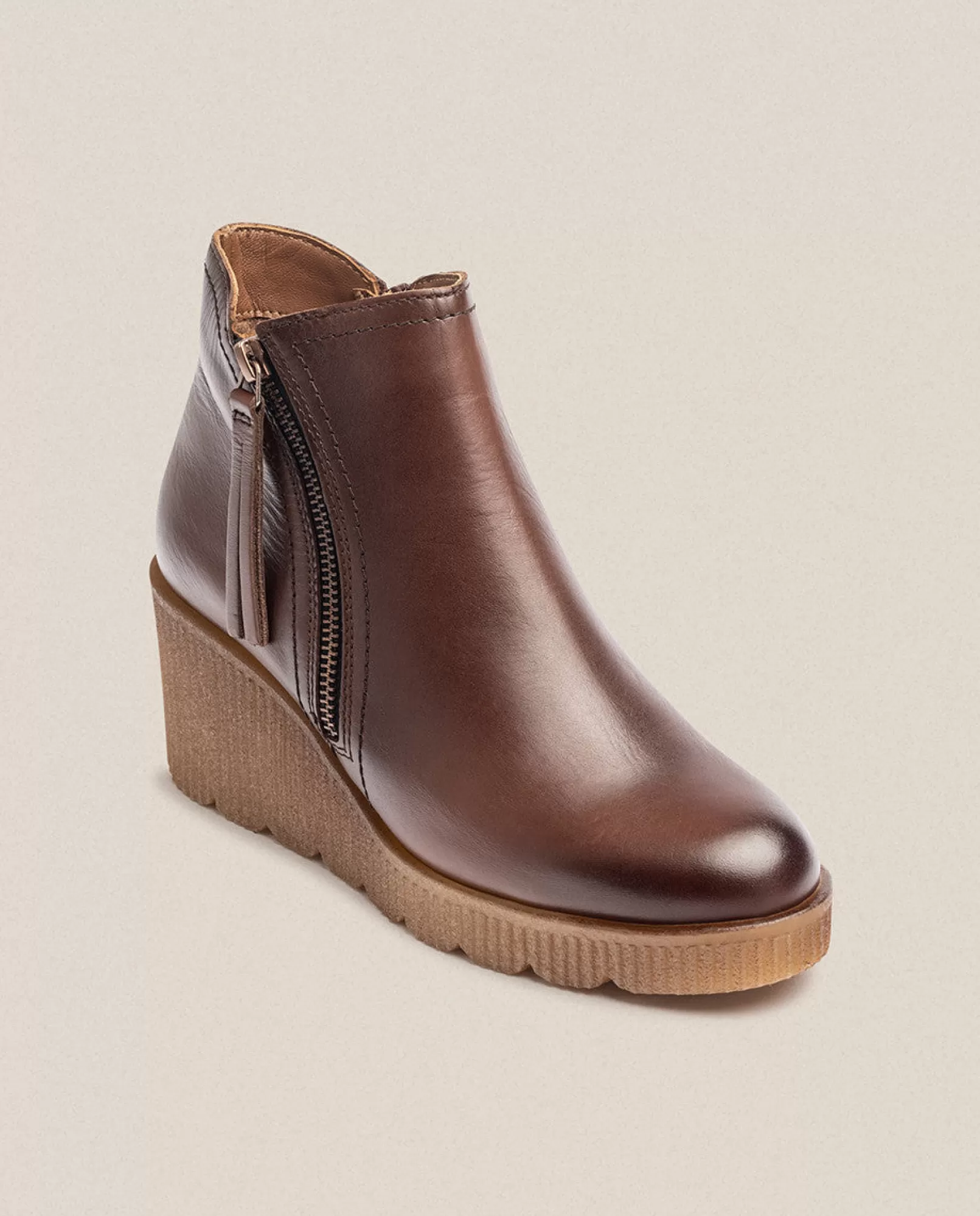 Ankle Boots^Yokono Wedge Ankle Boot MADONA-007 Brown