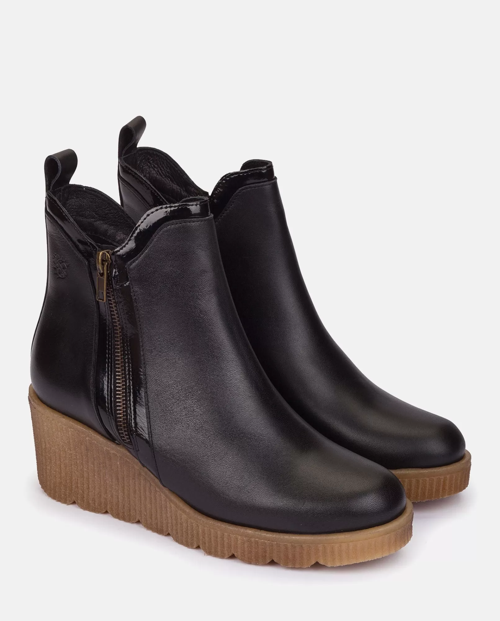 Ankle Boots^Yokono Wedge Booty MADONA-002 Black