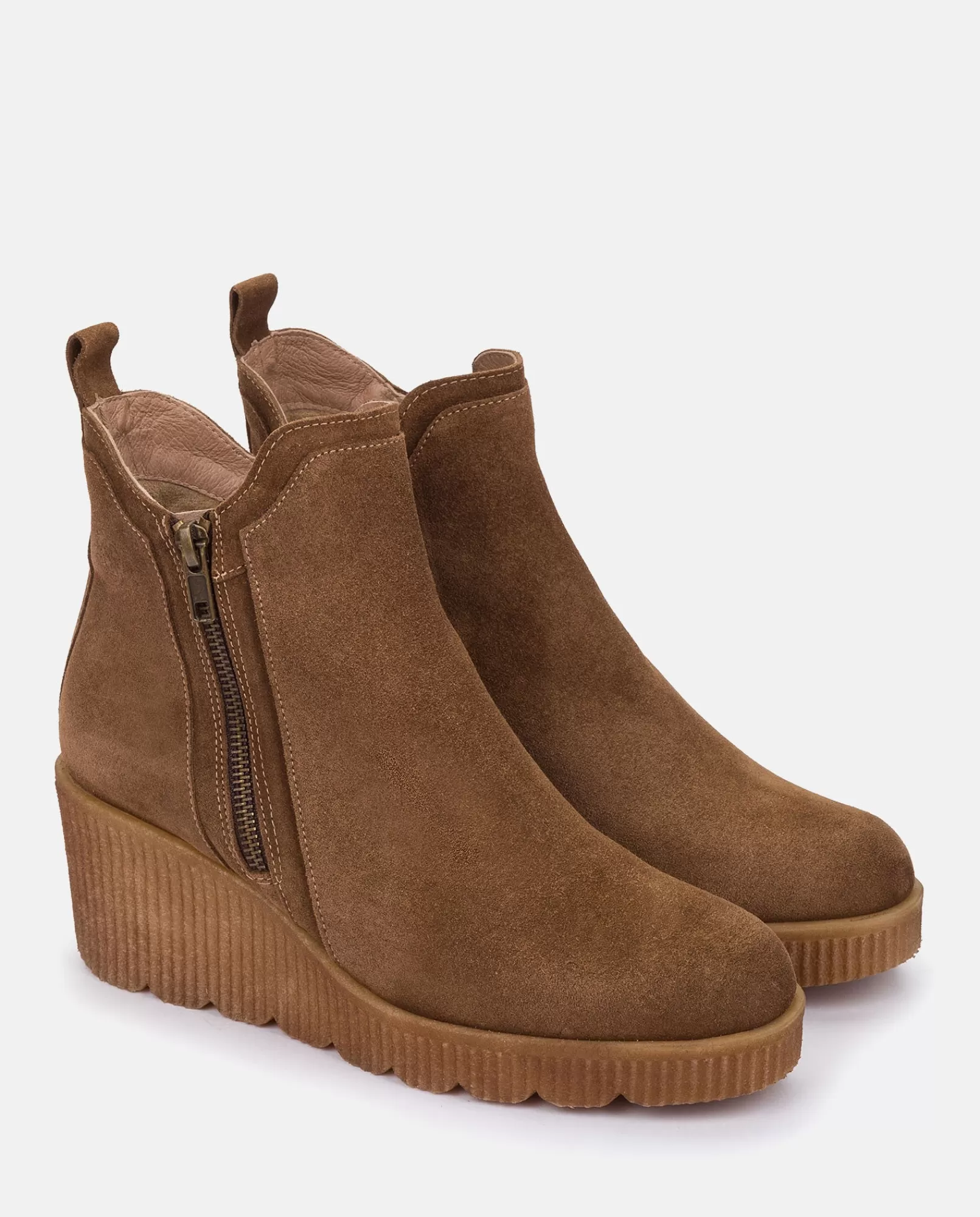 Ankle Boots^Yokono Wedge Booty MADONA-002 Brown