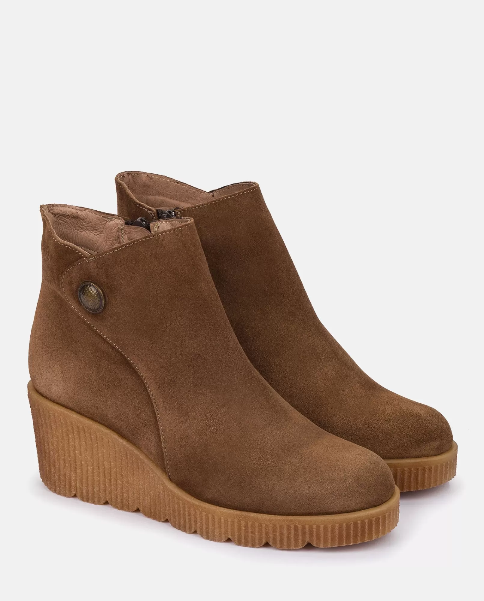 Ankle Boots^Yokono Wedge Booty MADONA-003 Brown