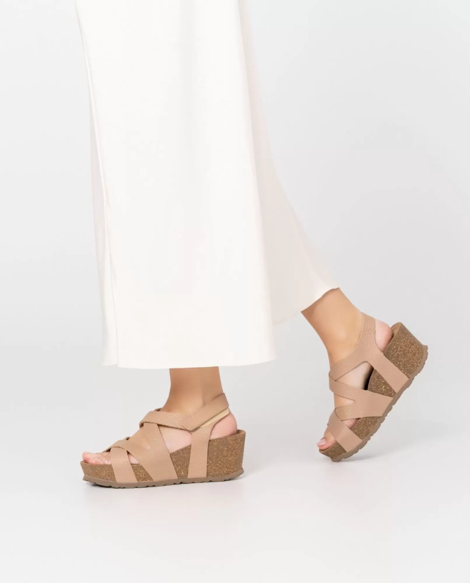 Wedge Sandals^Yokono Wedge Sandal BARI-303 Beige