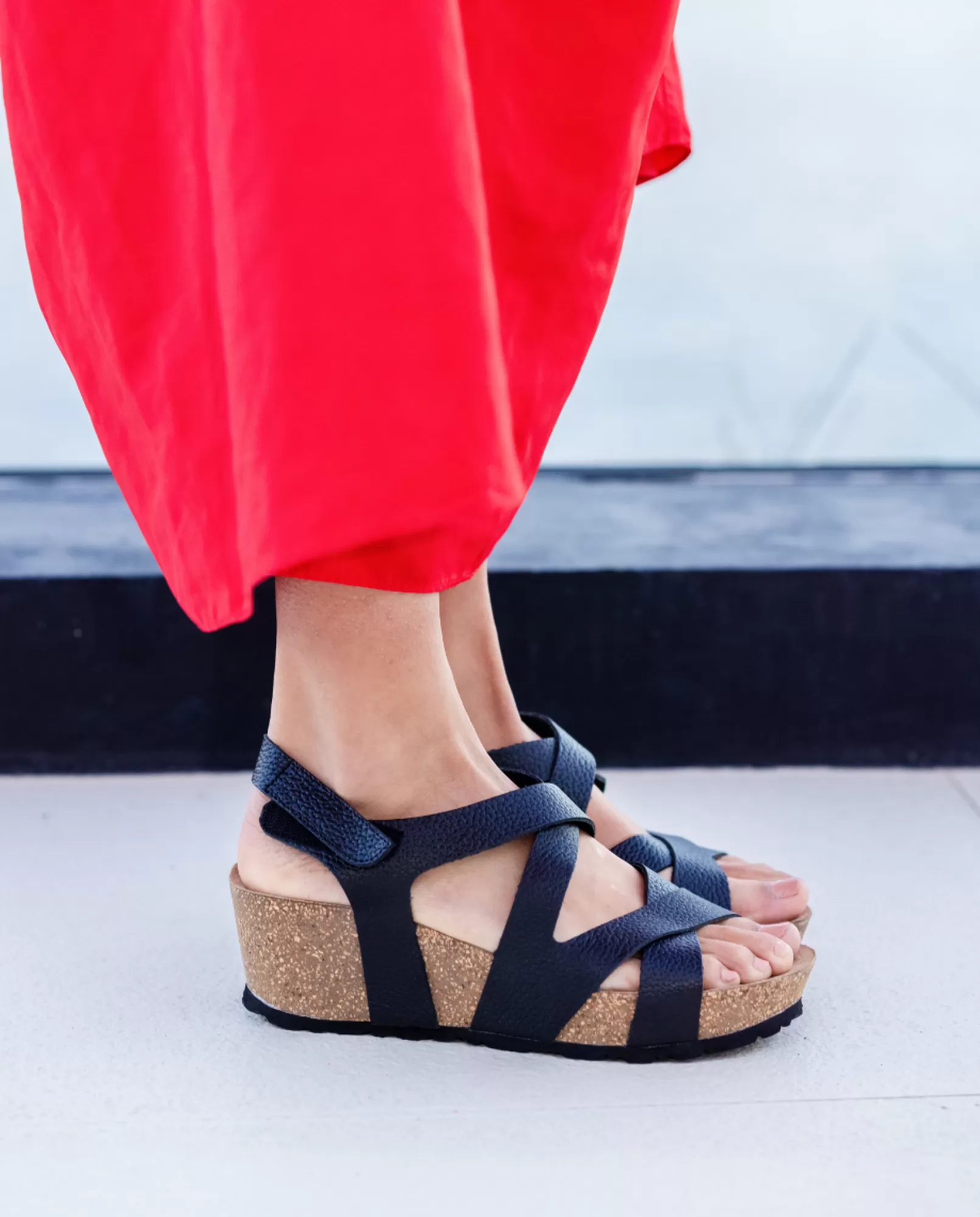 Wedge Sandals^Yokono Wedge Sandal BARI-303 Black