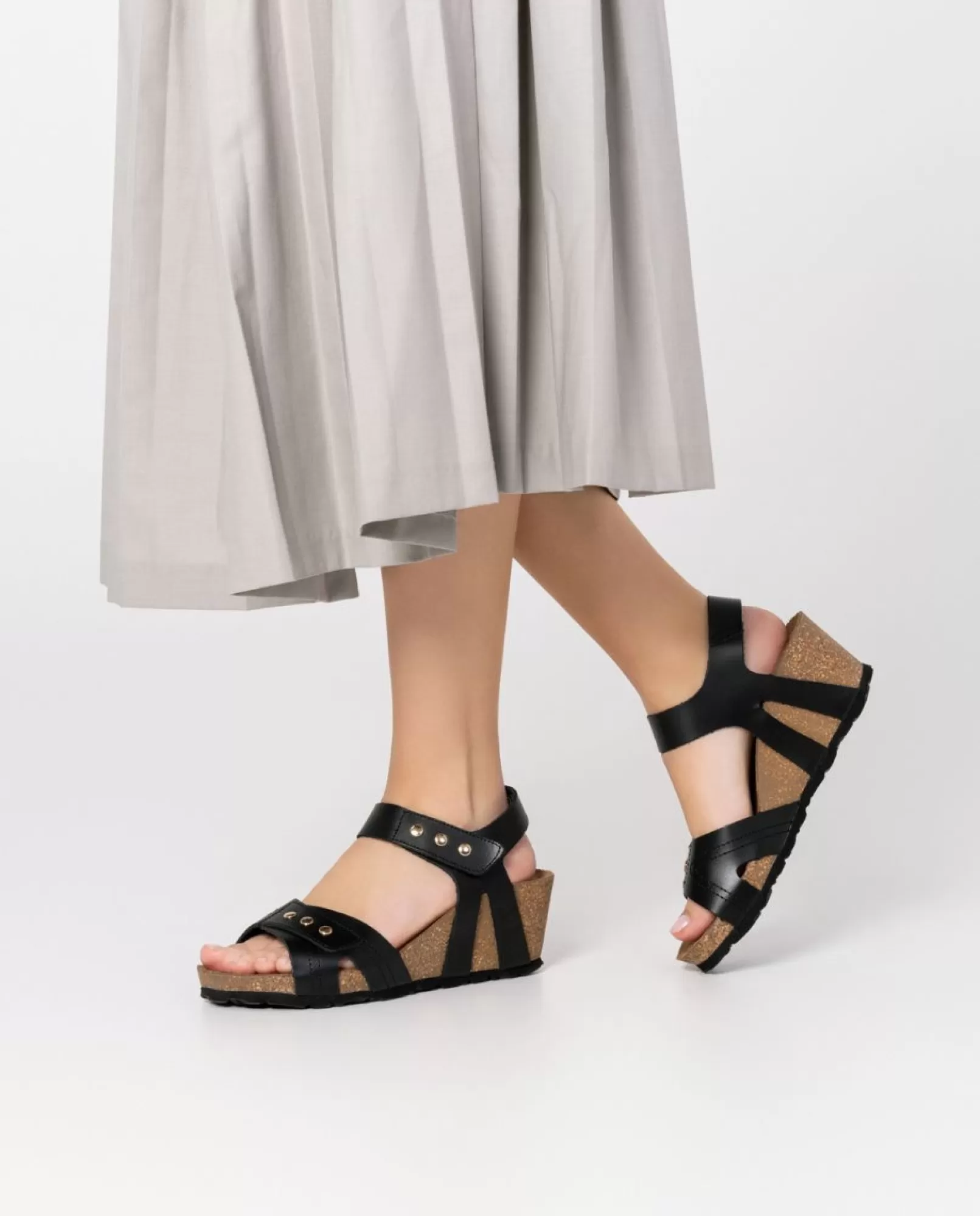 Wedge Sandals^Yokono Wedge Sandal CADIZ-303 Black