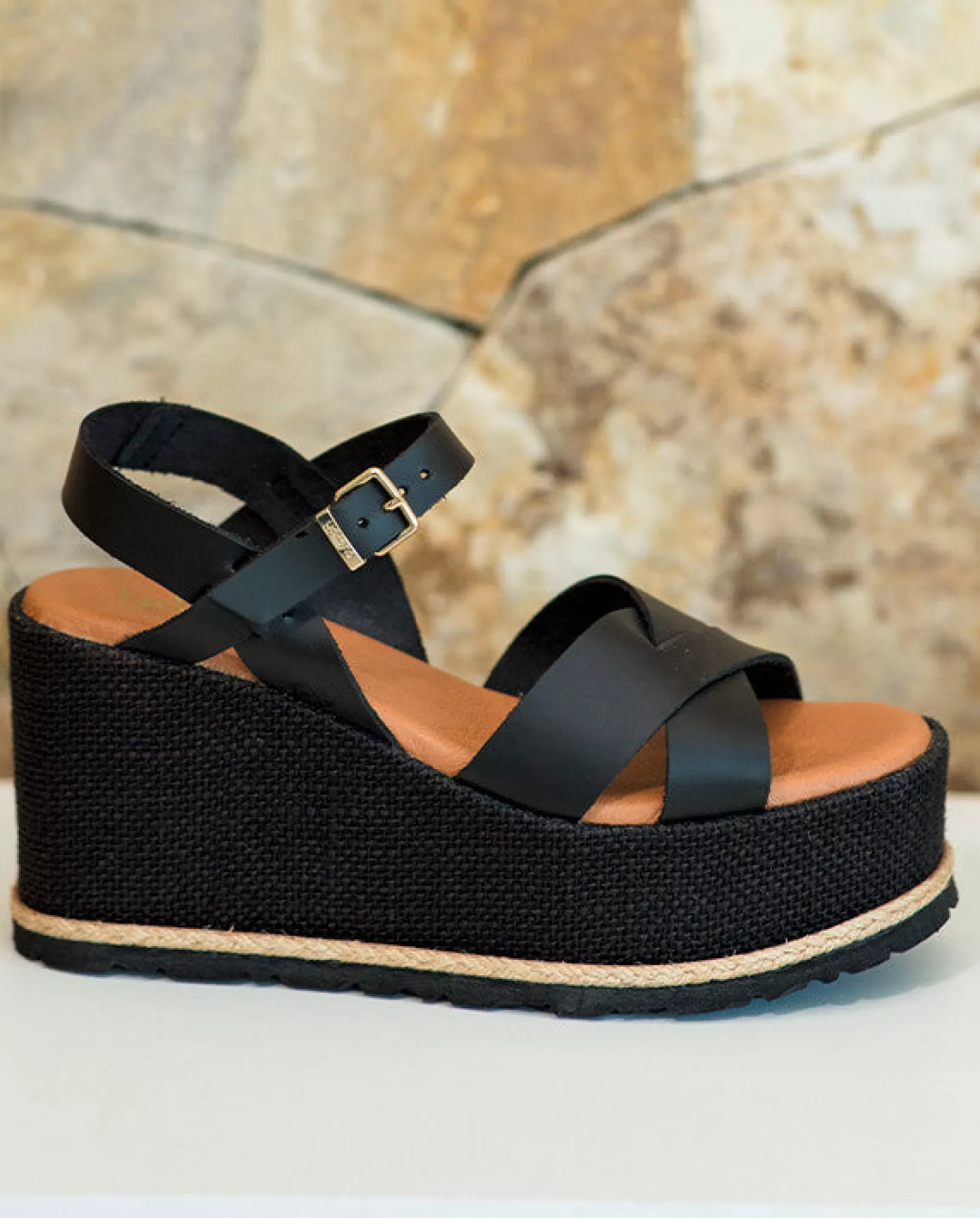 Wedge Sandals^Yokono Wedge Sandal LANZAROTE-003 Black